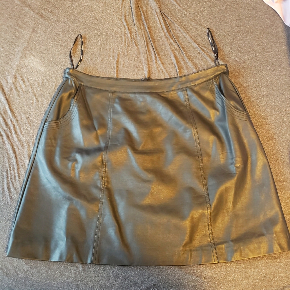 Faux Leather Mini Skirt